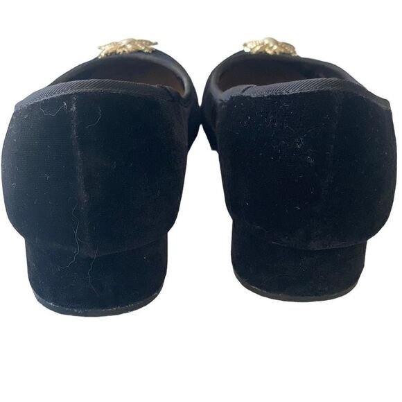 Zara Velvet Trafaluc Beetle/Bee Embellished  shoes limited edition SZ 38 - Picture 8 of 10